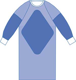 Aurora Gown Fabric Reinforced Raglan Sleeve XX-Large 50 in. 127 cm